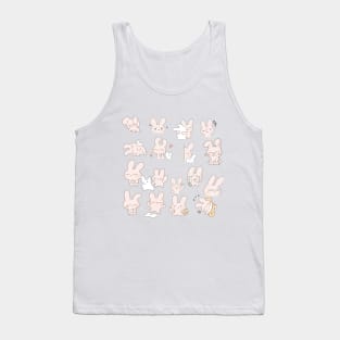 a cute rabbit character, cute, lovely, adorable, charming, sweet animal friends Tank Top